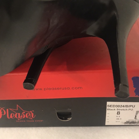 Pleaser Seduce 3024. Size 8.  Black - Picture 5 of 8